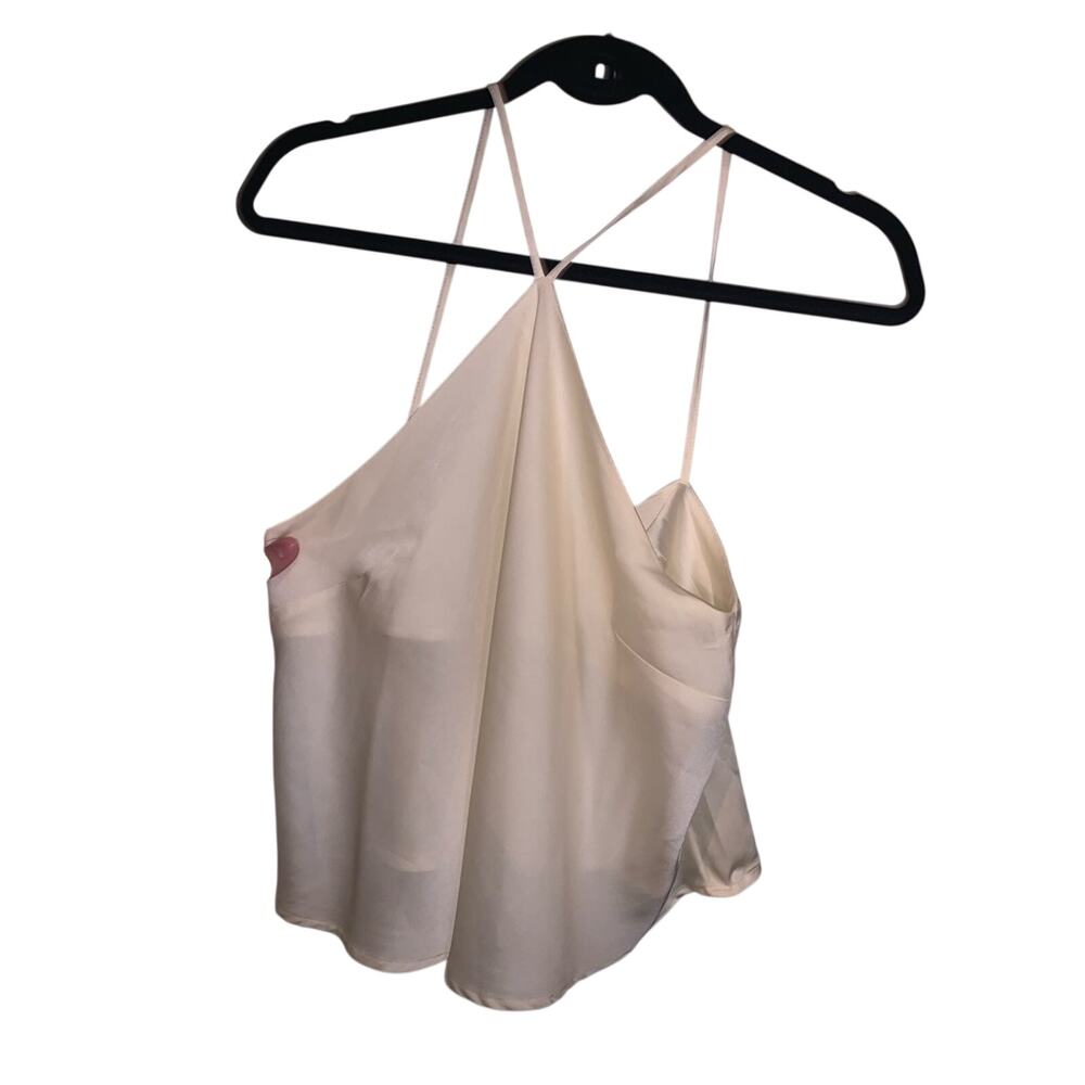 Forever 21 Silk Crop Top Off-White